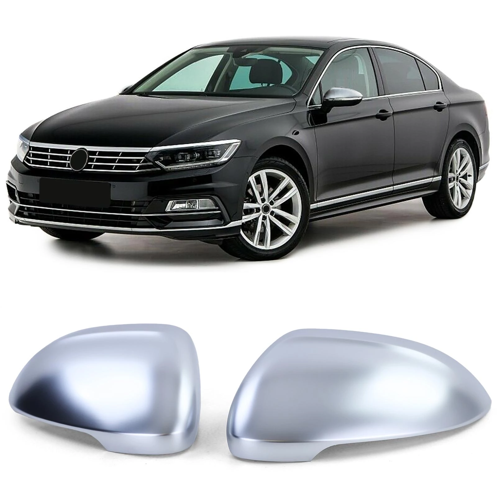 VW Volkswagen Passat B8 matt alumínium külső visszapillantó tükörborítás