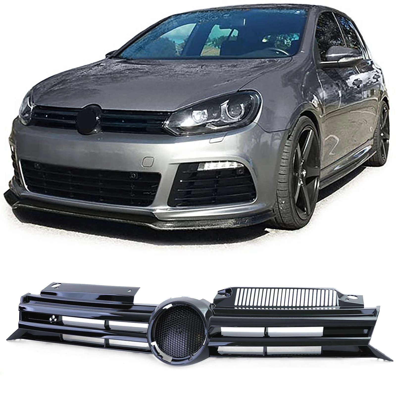 VW Volkswagen Golf VI - 6 GTI fényes fekete hűtőrács
