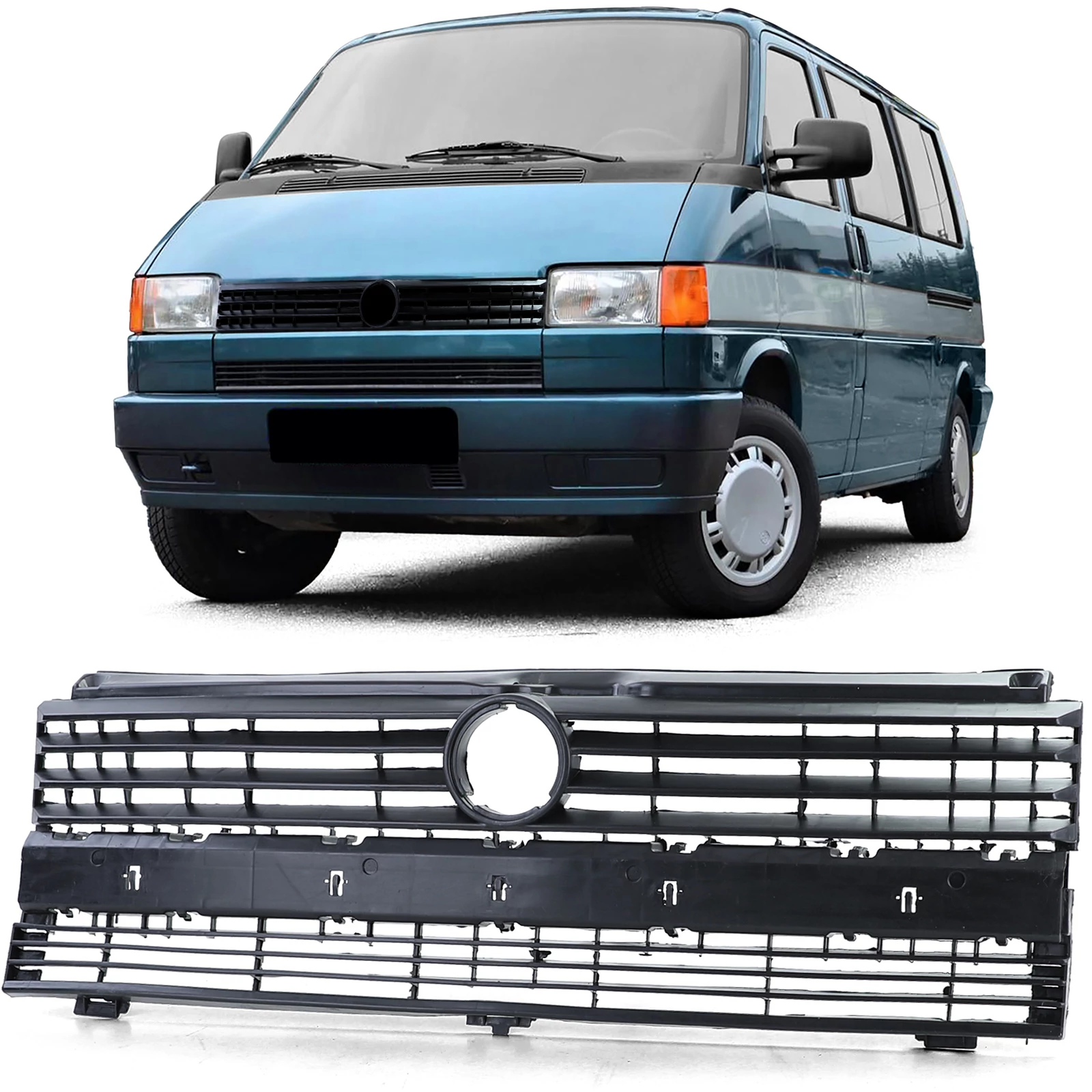 VW Volkswagen Transporter - BUSZ - Platós T4 fekete hűtőrács 1990-2004