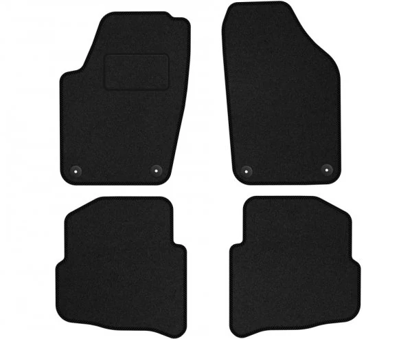 VW Volkswagen Polo IV 2002-2009 fekete körpatentos velúrszőnyeg szett
