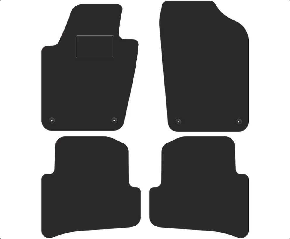 SEAT Ibiza IV 2008-2017 fekete velúrszőnyeg szett