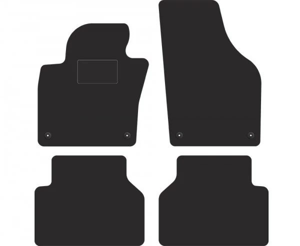 VW Volkswagen Tiguan I 2007-2015 fekete velúrszőnyeg szett