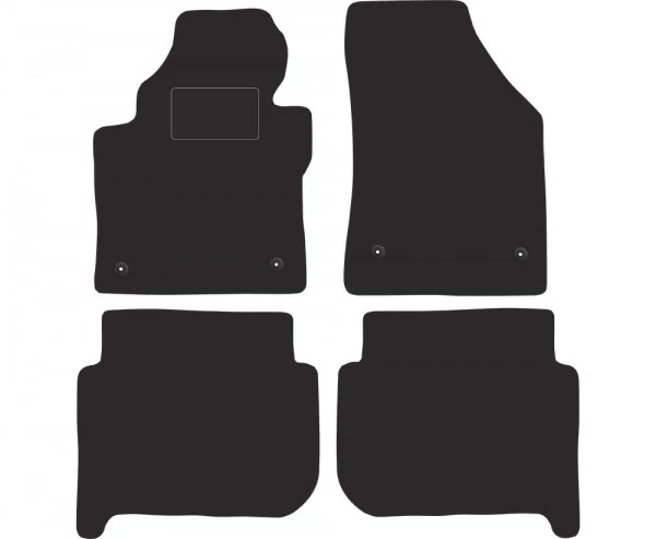 VW Volkswagen Touran 2003-2010 fekete körpatentos velúrszőnyeg szett