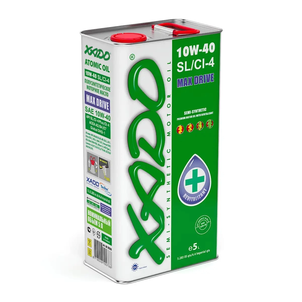 XADO Atomic 10W-40 SL/CI-4 5L kiszerelésű félszintetikus motorolaj 20309