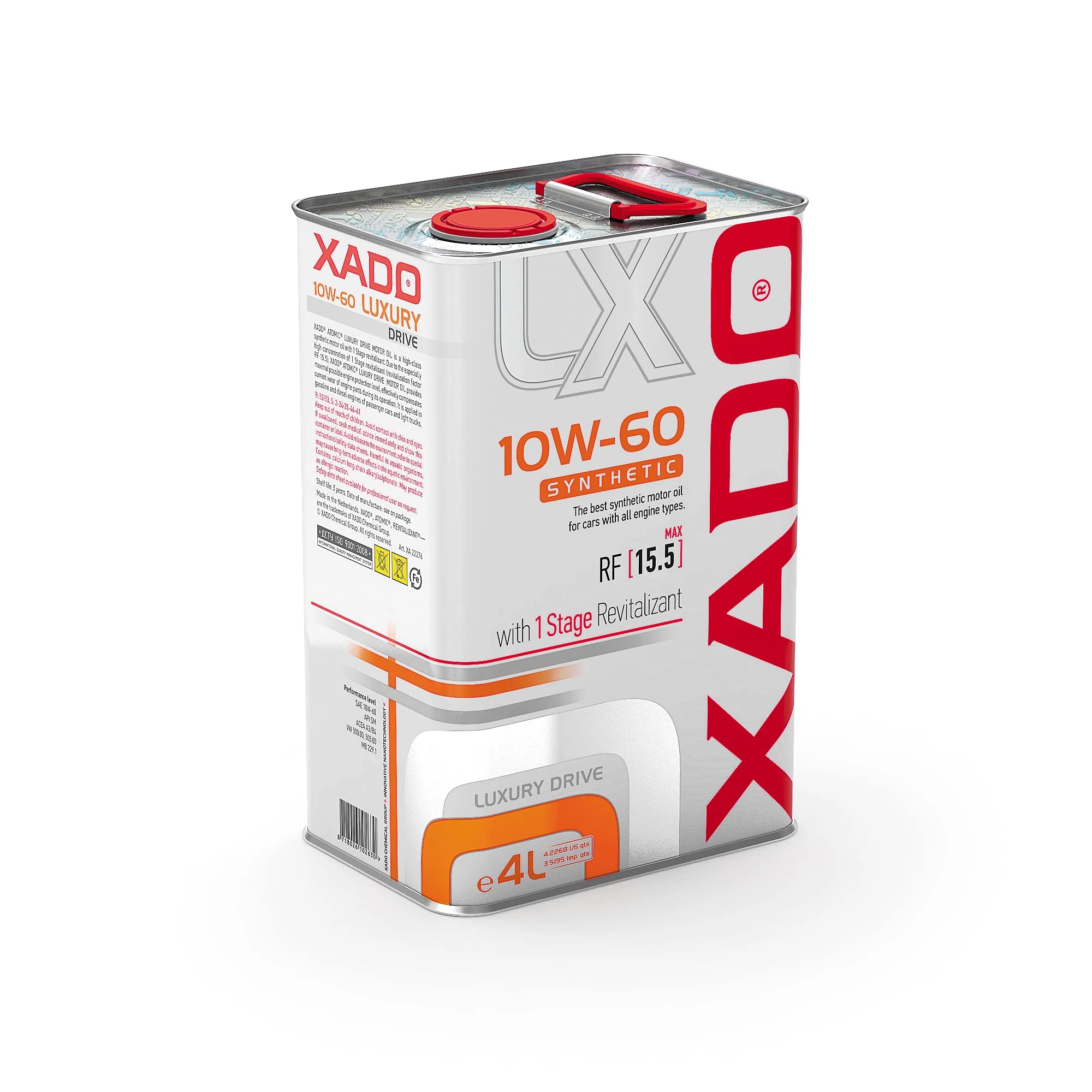 XADO Atomic 10W-60 SM/CF Luxury Drive 4L kiszerelésű szintetikus motorolaj 20276