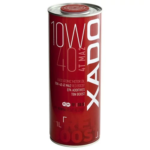 XADO 10W-40 4T MA2 RED BOOST 1L szintetikus négyütemű motorkerékpár motorolaj 26132